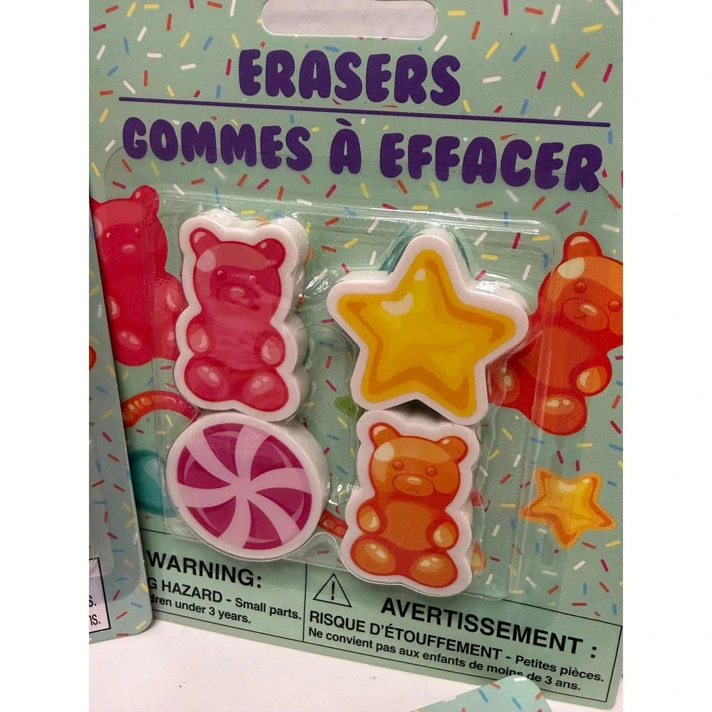 Gummy Bear Stationery Set Clipboard Pencil Pouch Pens Erasers Keychain Bundle